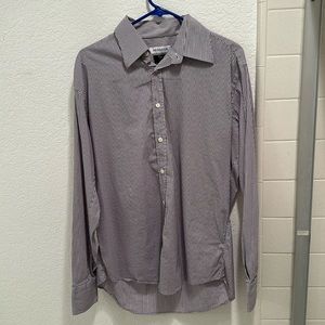 Versace collection large purple striped shirt vintage 90s